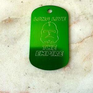 New Green imperial stormtrooper long live the empire Dog Tag crest necklace cool